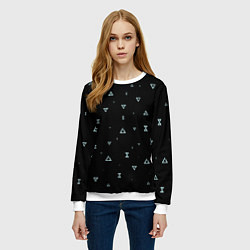 Свитшот женский Witchersigns, цвет: 3D-белый — фото 2