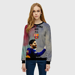 Свитшот женский Messi, цвет: 3D-черный — фото 2