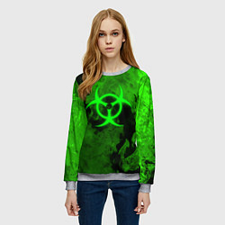 Свитшот женский BIOHAZARD, цвет: 3D-меланж — фото 2