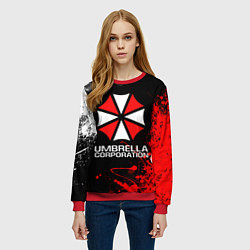 Свитшот женский UMBRELLA CORPORATION, цвет: 3D-красный — фото 2