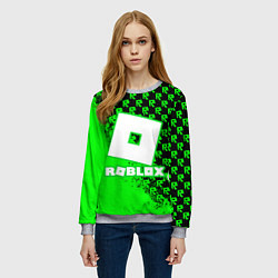 Свитшот женский Roblox, цвет: 3D-меланж — фото 2