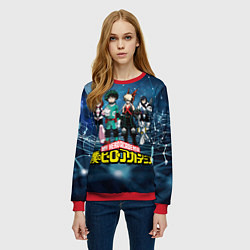 Свитшот женский Моя геройская академия, цвет: 3D-красный — фото 2