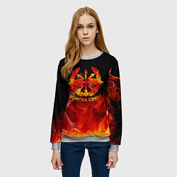 Свитшот женский Войска связи, цвет: 3D-меланж — фото 2