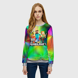 Свитшот женский MINECRAFT, цвет: 3D-меланж — фото 2