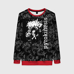 Свитшот женский Pyrokinesis, цвет: 3D-красный