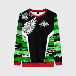 Свитшот женский Пограничные Войска, цвет: 3D-красный