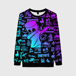 Свитшот женский FORTNITE X MARSHMELLO, цвет: 3D-черный