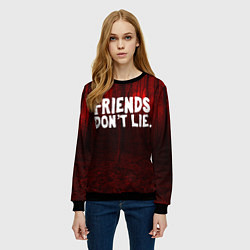 Свитшот женский Друзья не лгут, цвет: 3D-черный — фото 2