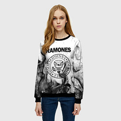 Свитшот женский RAMONES, цвет: 3D-черный — фото 2