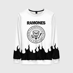 Свитшот женский RAMONES, цвет: 3D-белый