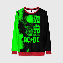 Свитшот женский I'm on the highway to hell ACDC, цвет: 3D-красный
