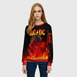 Свитшот женский ACDC, цвет: 3D-красный — фото 2