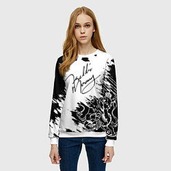 Свитшот женский Автограф Фредди Меркьюри, цвет: 3D-белый — фото 2