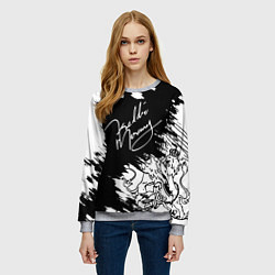 Свитшот женский Автограф Фредди Меркьюри, цвет: 3D-меланж — фото 2