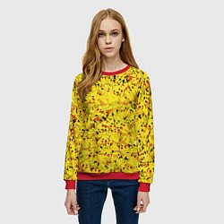 Свитшот женский Пикачу, цвет: 3D-красный — фото 2