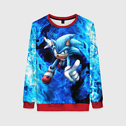 Свитшот женский Blue Sonic, цвет: 3D-красный
