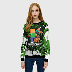 Свитшот женский Minecraft Майнкрафт, цвет: 3D-черный — фото 2
