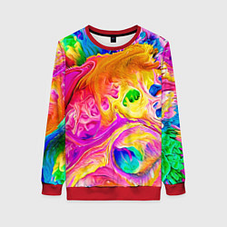 Свитшот женский TIE DYE, цвет: 3D-красный