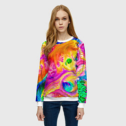 Свитшот женский TIE DYE, цвет: 3D-белый — фото 2