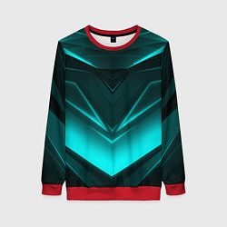 Свитшот женский NEON GEOMETRY STRIPES, цвет: 3D-красный
