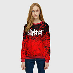 Свитшот женский SLIPKNOT, цвет: 3D-красный — фото 2