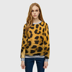 Свитшот женский Леопард, цвет: 3D-меланж — фото 2
