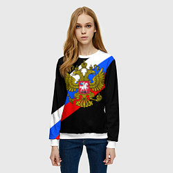 Свитшот женский РОССИЯ, цвет: 3D-белый — фото 2