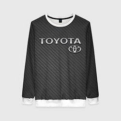 Свитшот женский Toyota Carbon, цвет: 3D-белый
