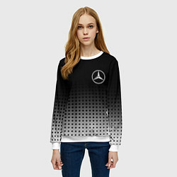 Свитшот женский Mercedes-Benz, цвет: 3D-белый — фото 2
