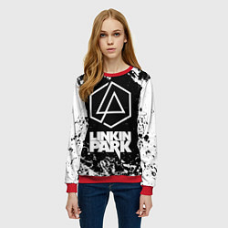 Свитшот женский LINKIN PARK 2, цвет: 3D-красный — фото 2