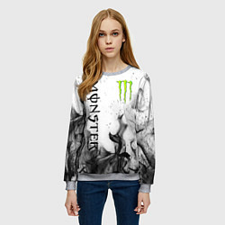 Свитшот женский MONSTER ENERGY, цвет: 3D-меланж — фото 2