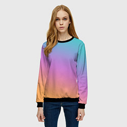 Свитшот женский Градиент, цвет: 3D-черный — фото 2
