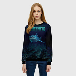 Свитшот женский Loot Shark Fortnite, цвет: 3D-черный — фото 2