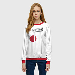 Свитшот женский Япония Тории Z, цвет: 3D-красный — фото 2