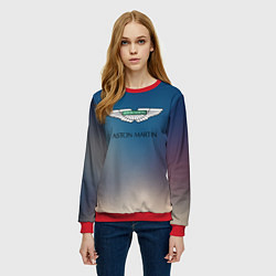 Свитшот женский Aston martin, цвет: 3D-красный — фото 2