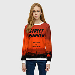 Свитшот женский Street runner, цвет: 3D-белый — фото 2