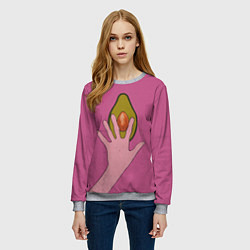 Свитшот женский Avocado, цвет: 3D-меланж — фото 2