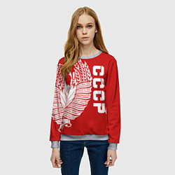 Свитшот женский СССР, цвет: 3D-меланж — фото 2