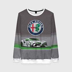 Свитшот женский Alfa Romeo motorsport, цвет: 3D-белый