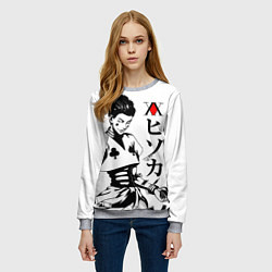 Свитшот женский Hunter x Hunter, Hisoka, цвет: 3D-меланж — фото 2