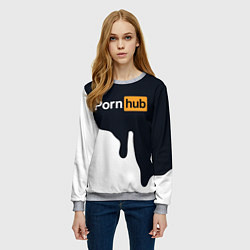 Свитшот женский Pornhub, цвет: 3D-меланж — фото 2