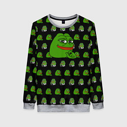 Свитшот женский Frog Pepe, цвет: 3D-меланж