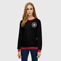 Свитшот женский Yamaha на спине, цвет: 3D-красный — фото 2