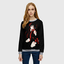Свитшот женский Убийца Акаме, цвет: 3D-меланж — фото 2