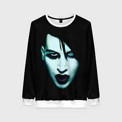 Свитшот женский Marilyn Manson, цвет: 3D-белый