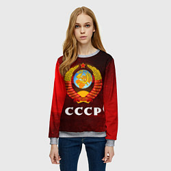 Свитшот женский СССР USSR, цвет: 3D-меланж — фото 2
