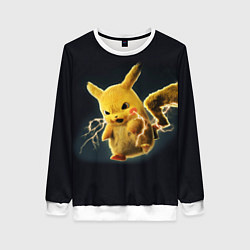 Свитшот женский Pikachu Pika Pika, цвет: 3D-белый