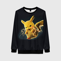 Свитшот женский Pikachu Pika Pika, цвет: 3D-черный