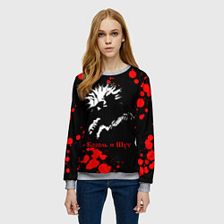 Свитшот женский КОРОЛЬ И ШУТ, цвет: 3D-меланж — фото 2