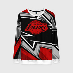 Свитшот женский LA LAKERS RED, цвет: 3D-белый